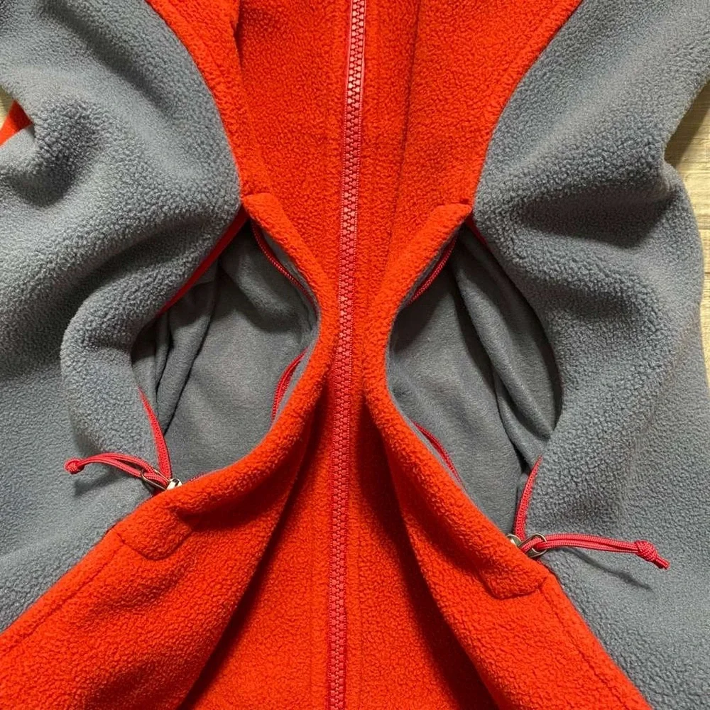 North Face Mens Khumbu 2 Jacket Full Zip Front Long Sleeve Jacket Small Red Gray